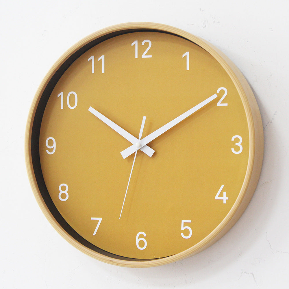 Orologio da parete Giallo minimale