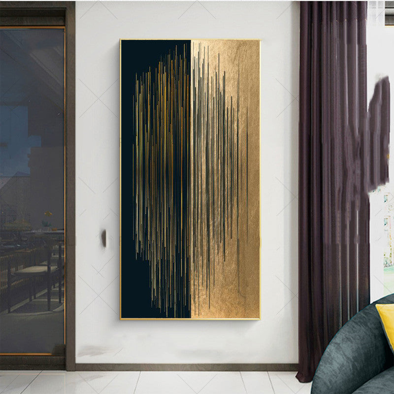 Quadro astratto linee oro