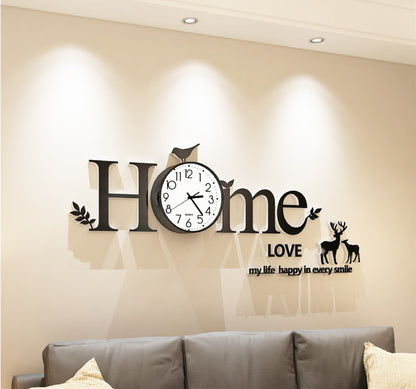 Orologio da parete Lettering home cervi
