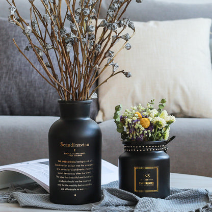 Vaso in vetro bronzato stile nordico