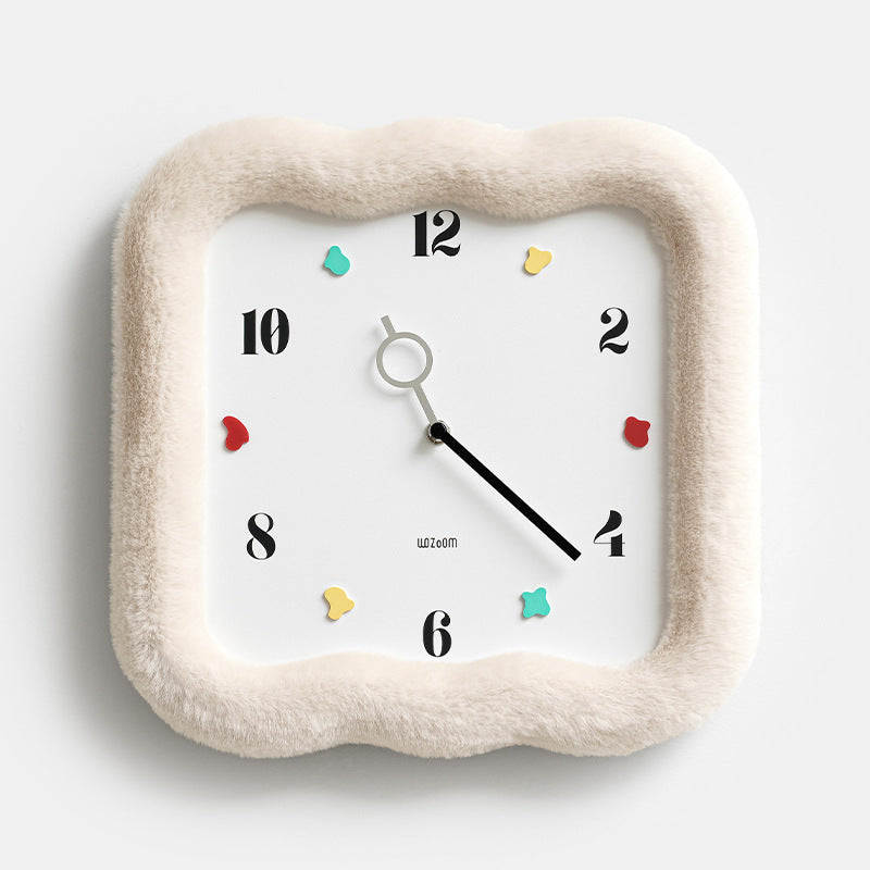 Orologio da parete Cornice tessuto naturale