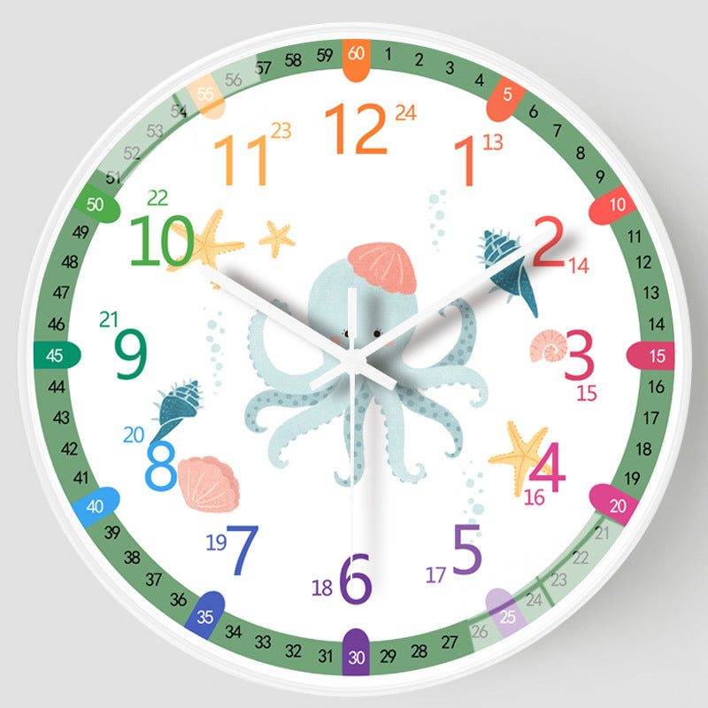 Orologio da parete Polpo marino colorato