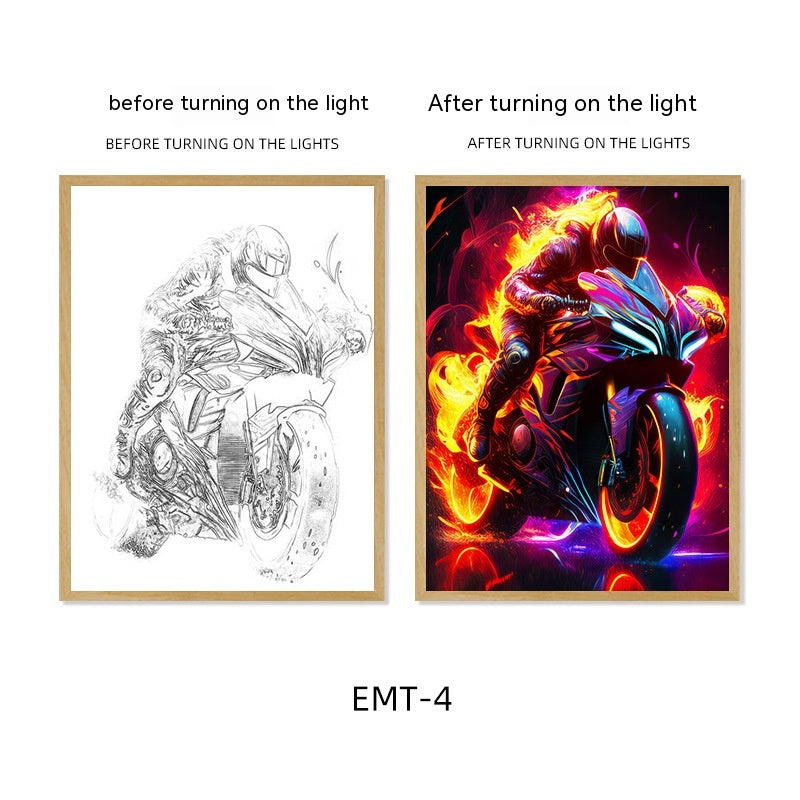 Quadro moto luminescente