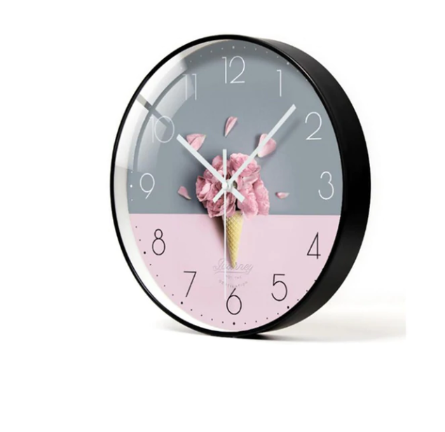 Orologio da parete Fiore rosa floreale