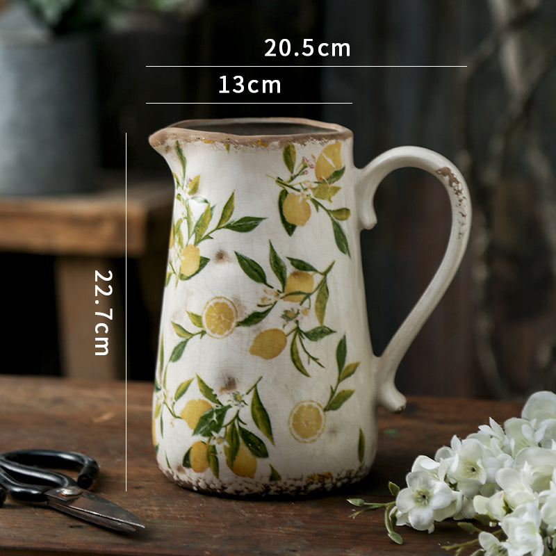 Vaso Ceramica Retro Francese