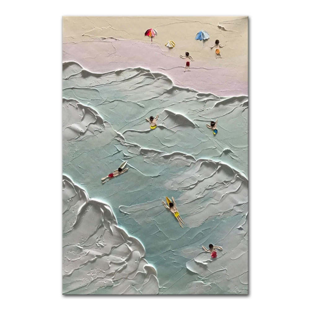Dipinto olio spiaggia