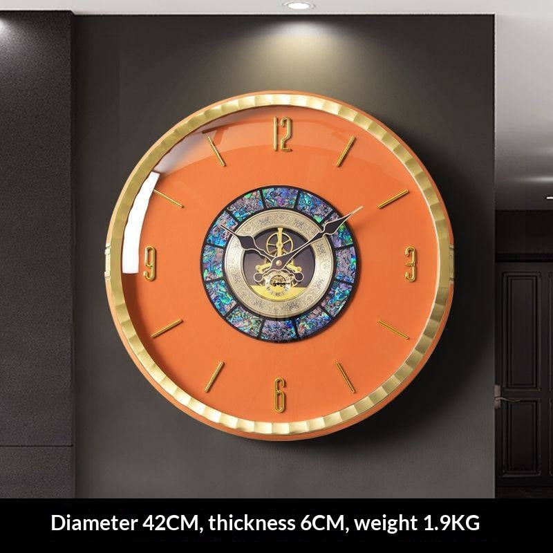 Orologio da parete Art déco arancione