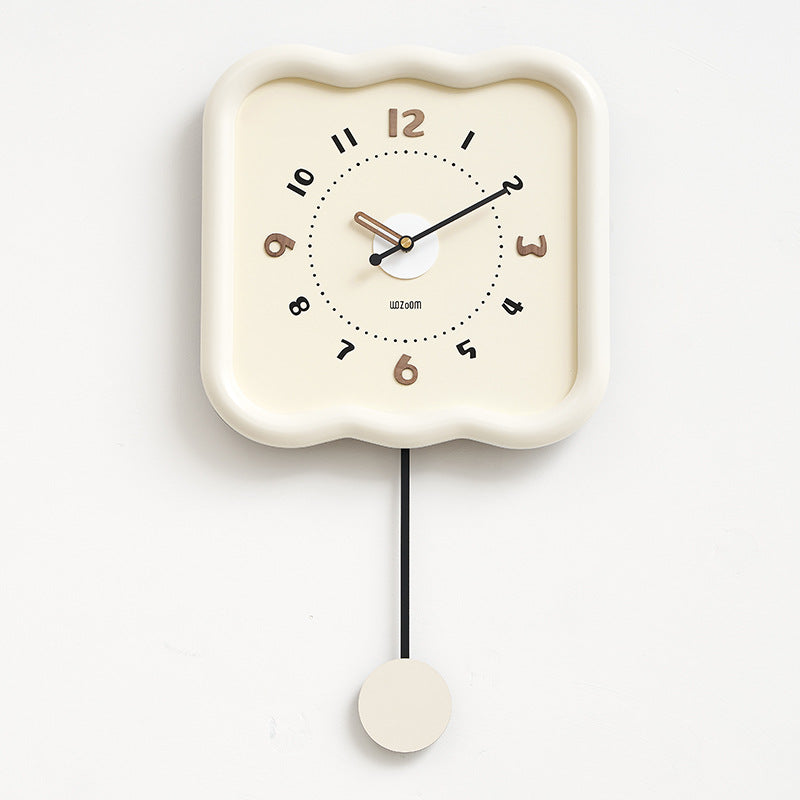 Orologio da parete Ondulati crema