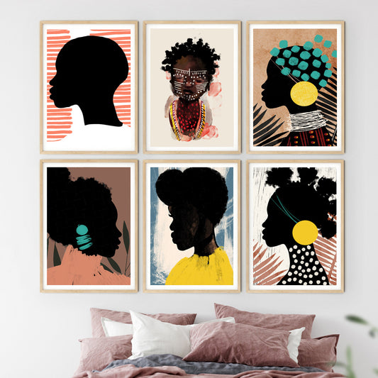 Quadro su tela Silhouette di donne