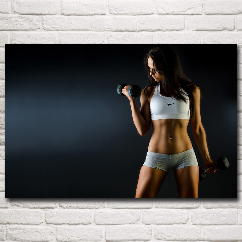 Poster Donna che solleva pesi