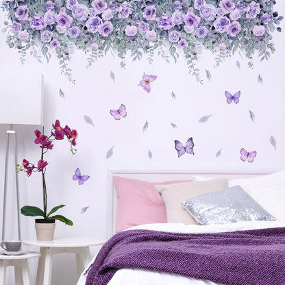 Adesivo murale Fiori e piante viola