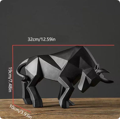 Toro rosso resina geometrico