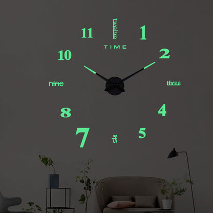 Orologio da parete Numeri romani neon