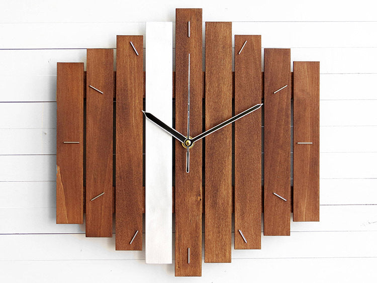 Orologio da parete Legno scuro geometrico