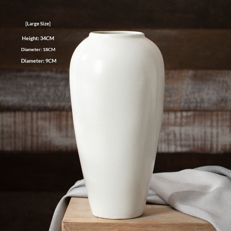 Vaso ceramica bianca stile nordico