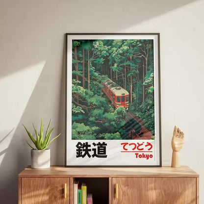 Quadro paesaggio giapponese