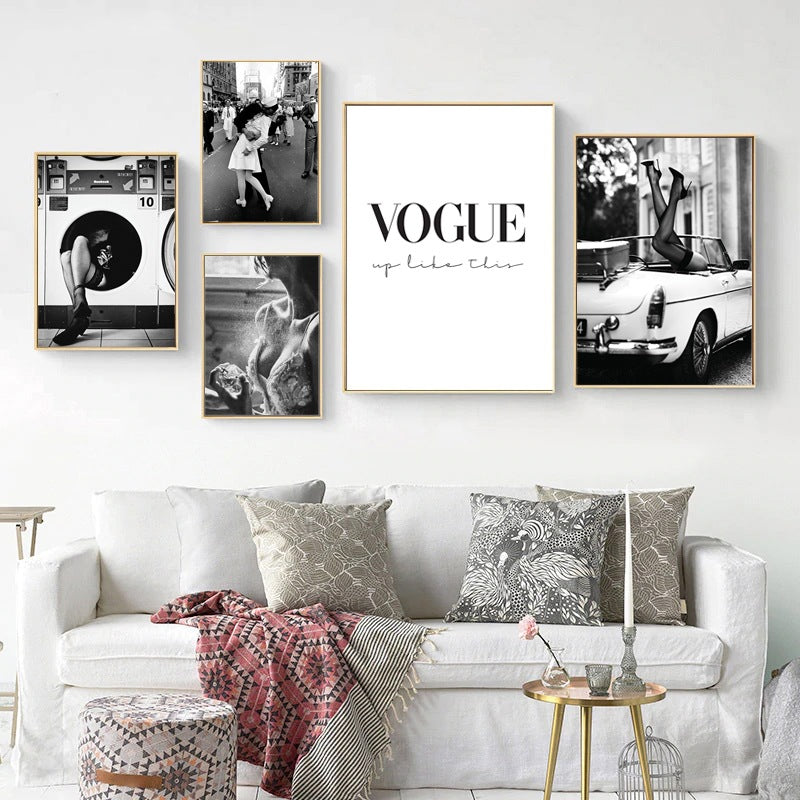 Quadro donna bianco e nero