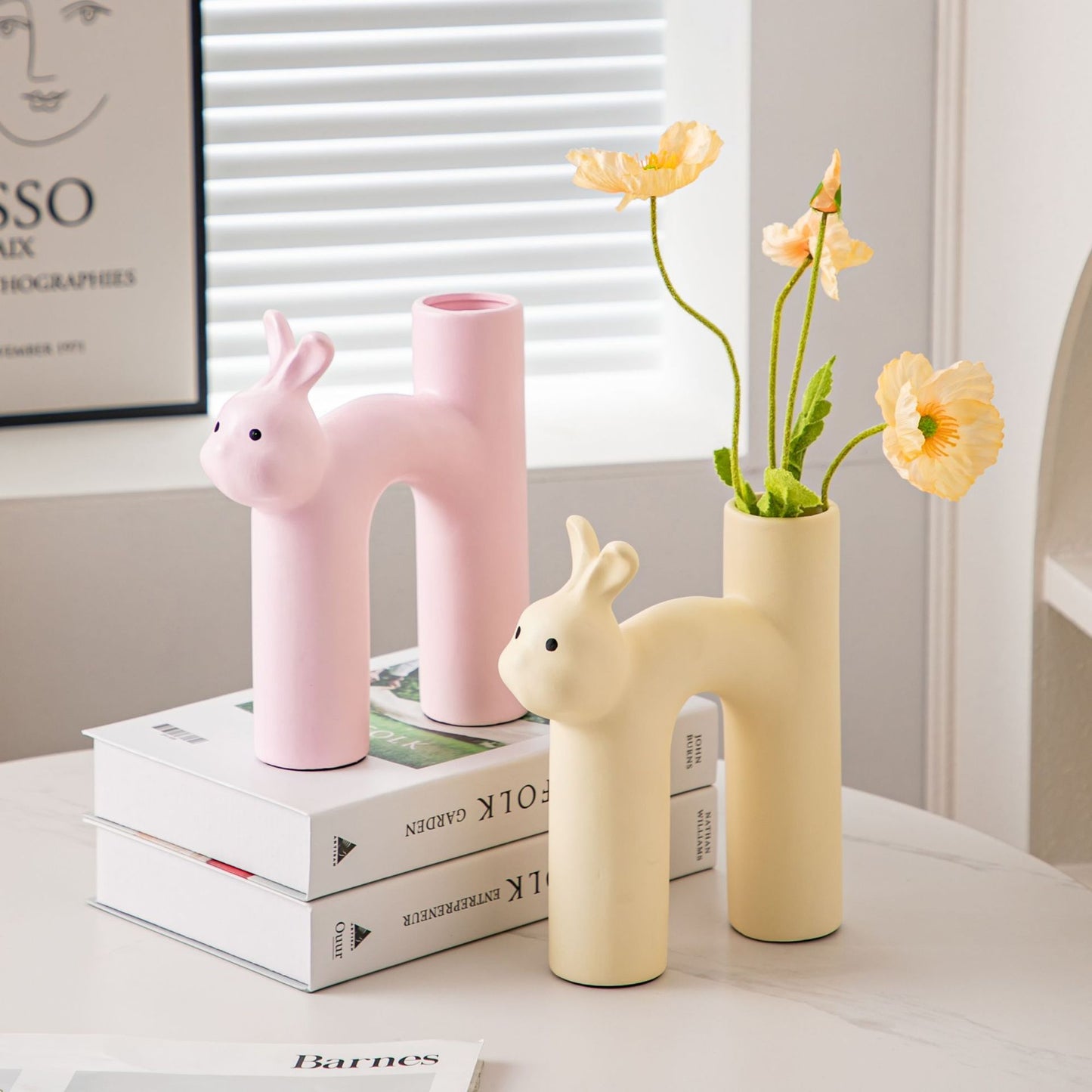 Vaso ceramica color crema