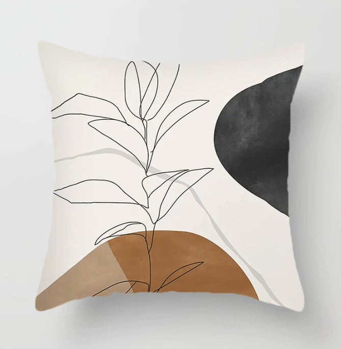Cuscino marrone geometrico