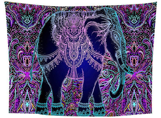 Tappeto elefante neon