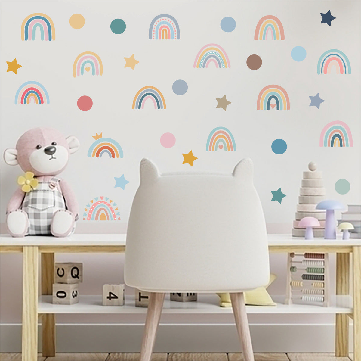 Adesivo murale Arcobaleno con stelle