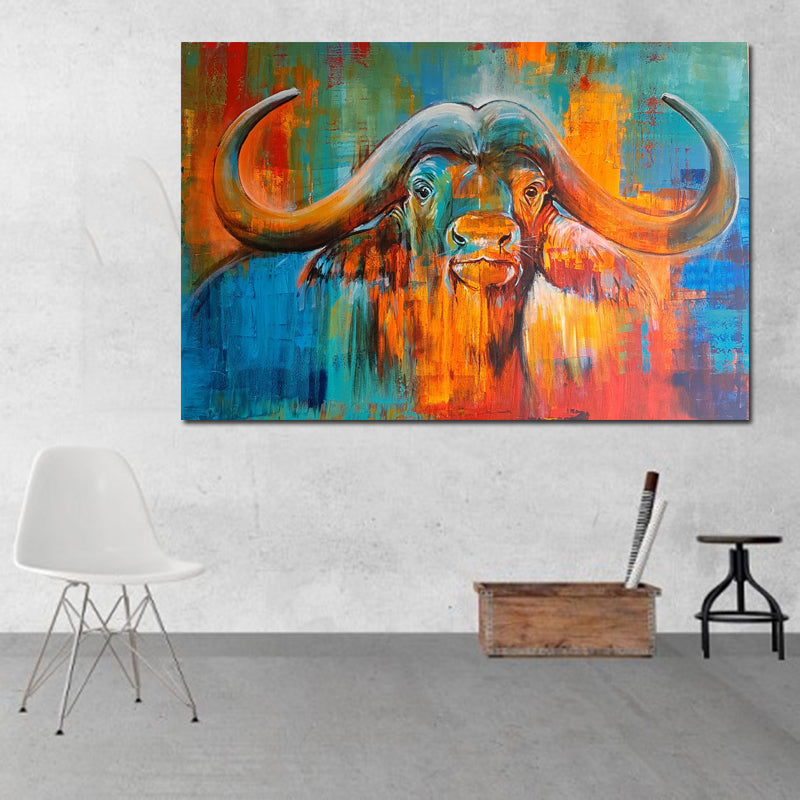 Quadro bufalo colorato