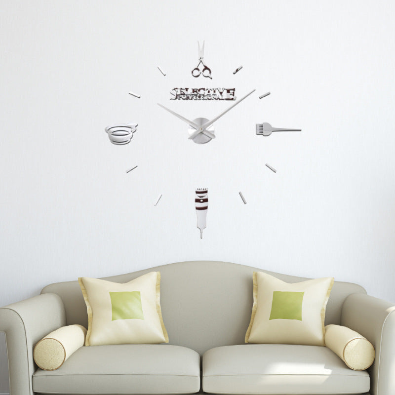 Orologio da parete Decal strumenti barbiere