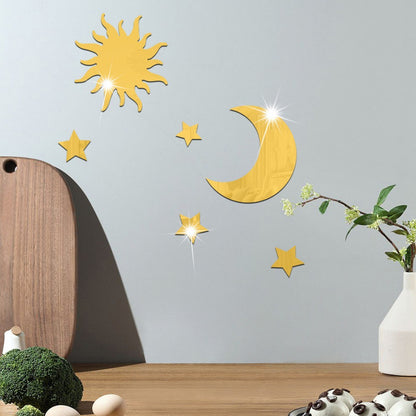 Adesivo stella e luna 3D