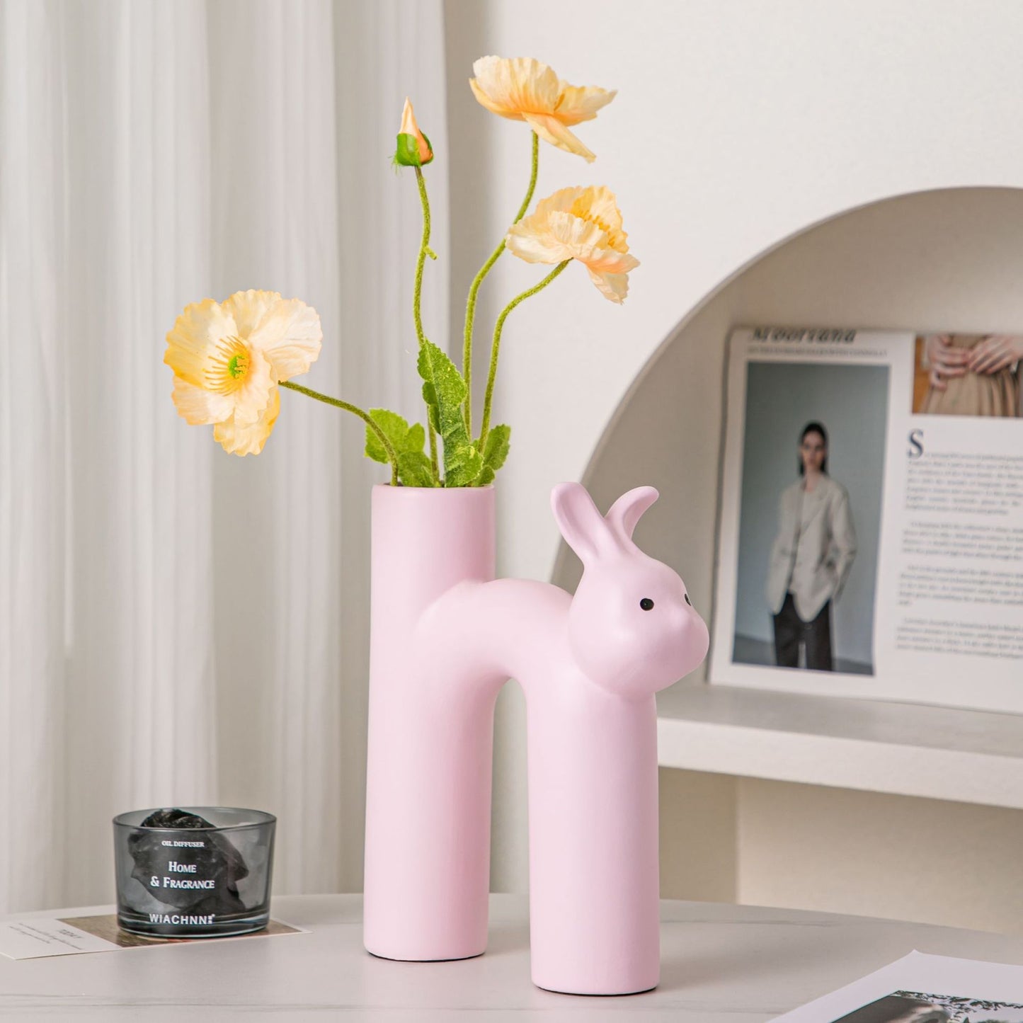 Vaso ceramica color crema