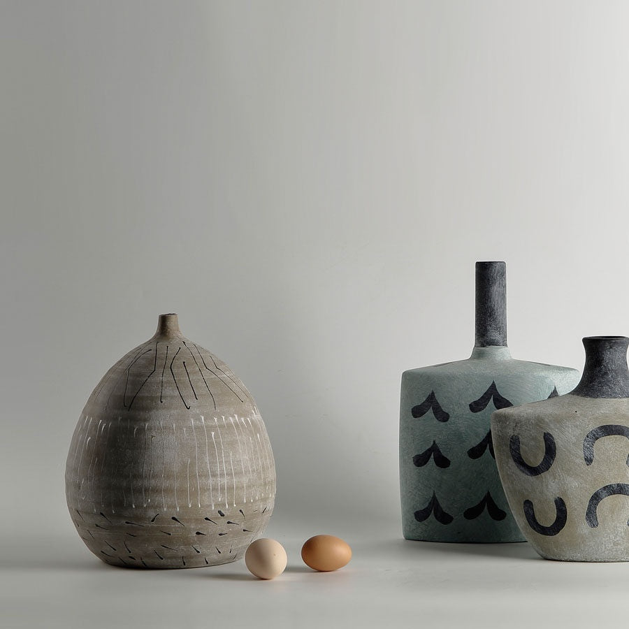 Vaso ceramica dipinto a mano