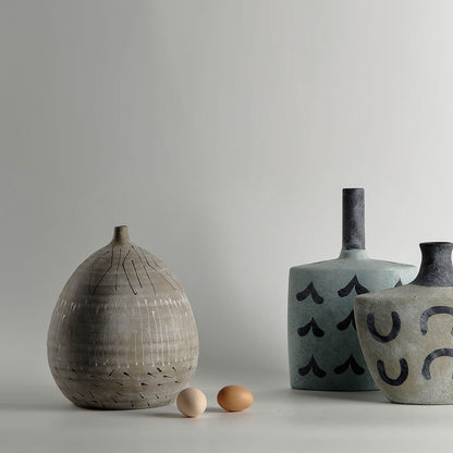 Vaso ceramica dipinto a mano