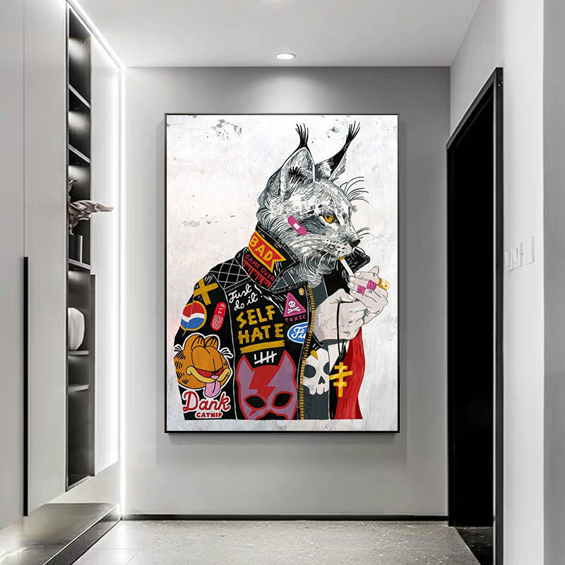 Quadro gatto graffiti