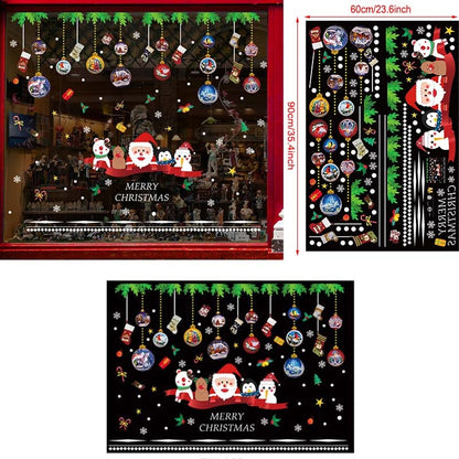 Adesivo murale Babbo Natale con decorazioni
