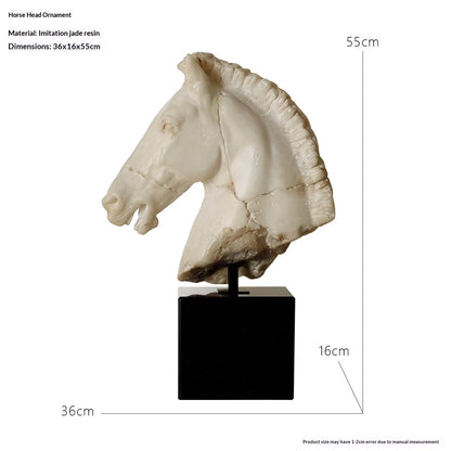 Scultura testa di cavallo
