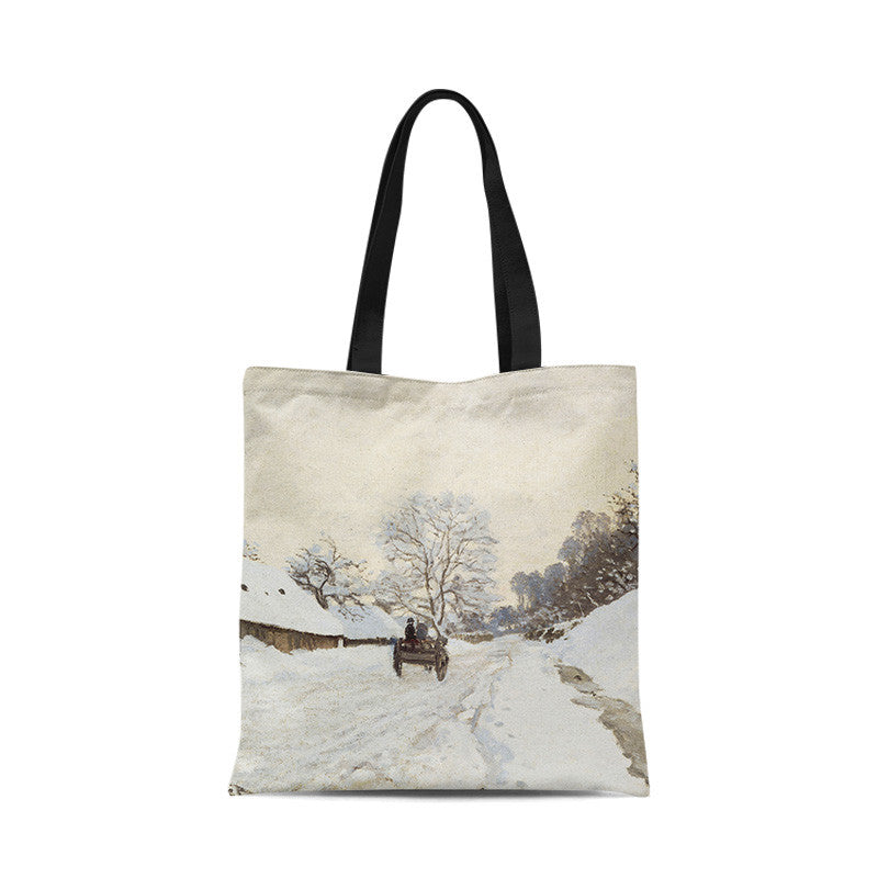 Borsa tela tramonto dipinto