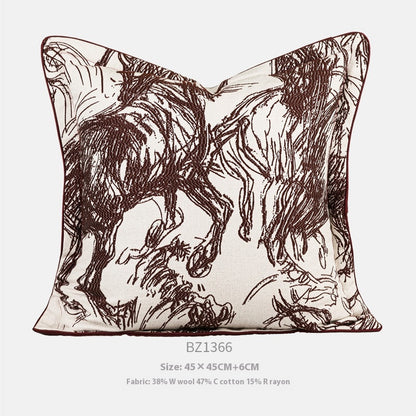 Cuscino jacquard cavallo
