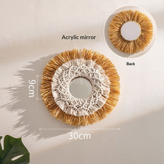Decorazione murale raffia naturale