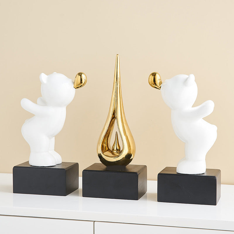 Scultura goccia ceramica