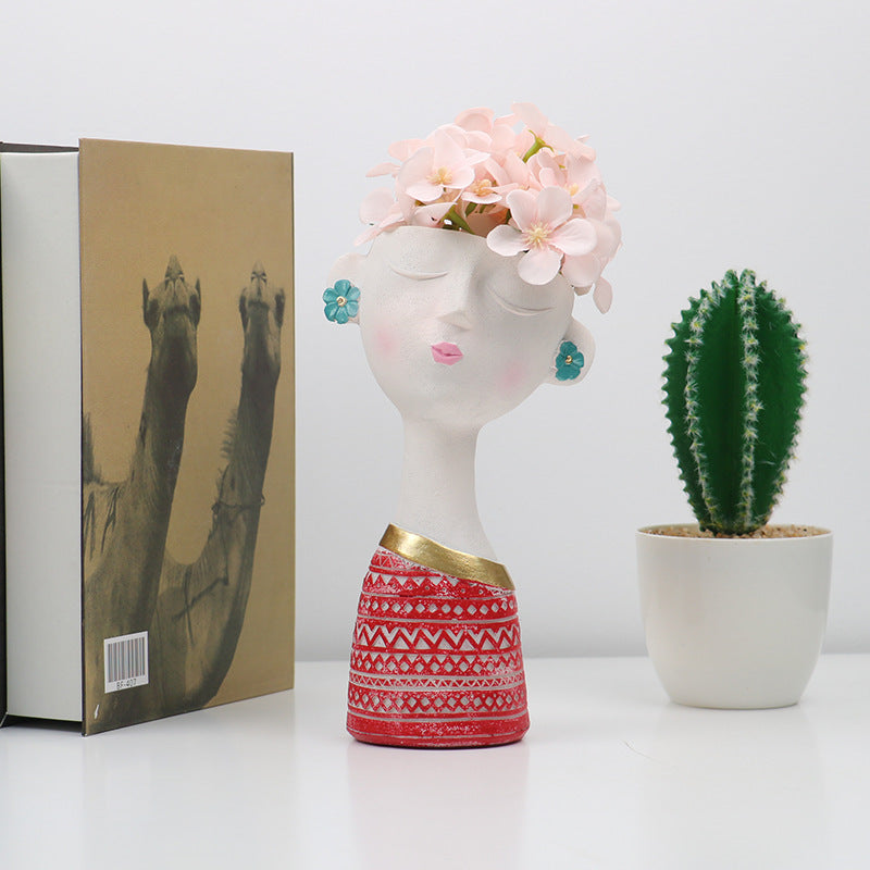Vaso Decorativo Testa Ragazza