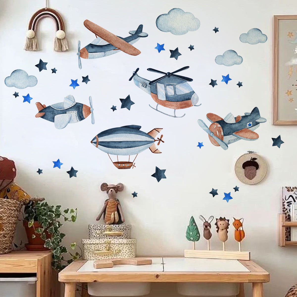 Adesivo astronave stelle