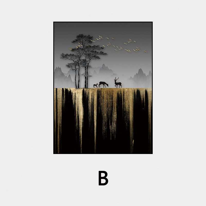 Quadro Luna e Alberi