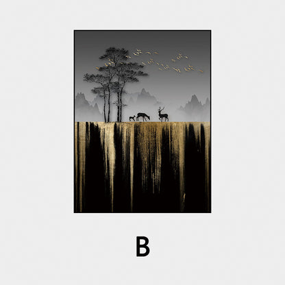 Quadro Luna e Alberi