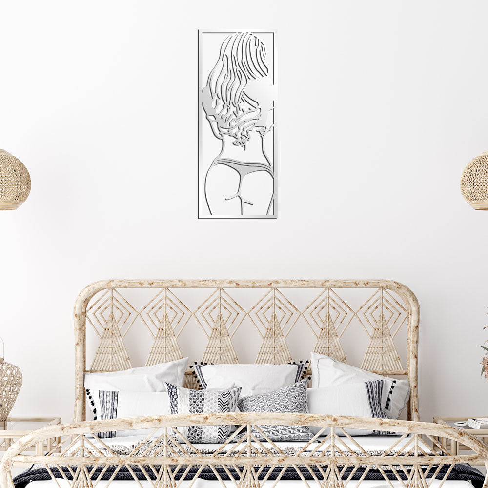 Adesivo Murale Specchio Linee 3D