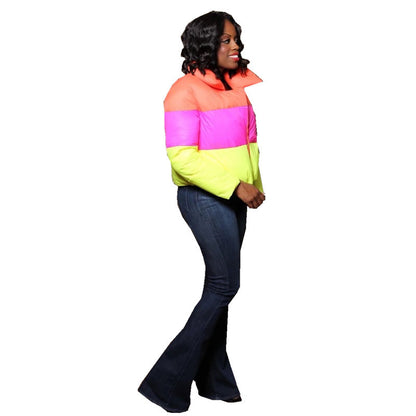 Cappotto mosaico multicolore