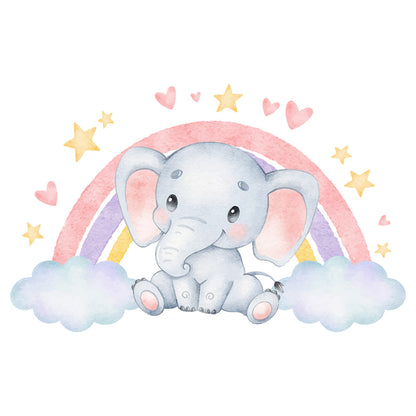 Adesivo elefante arcobaleno