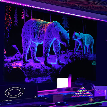Arazzo Orso Polare Fluo