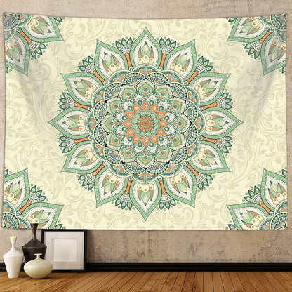 Tappeto mandala verde