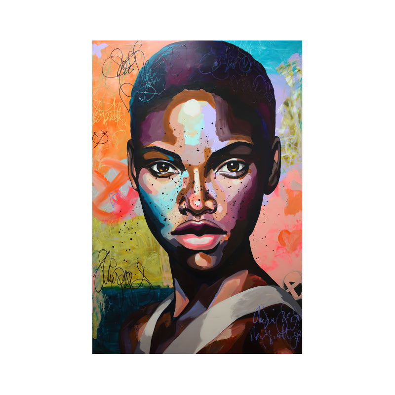 Quadro ragazza graffiti