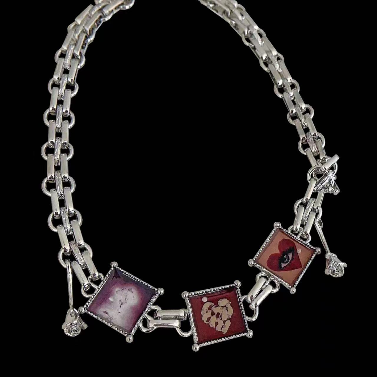 Collana Quadrato Olio