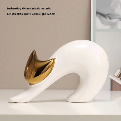 Gatto della fortuna ceramica